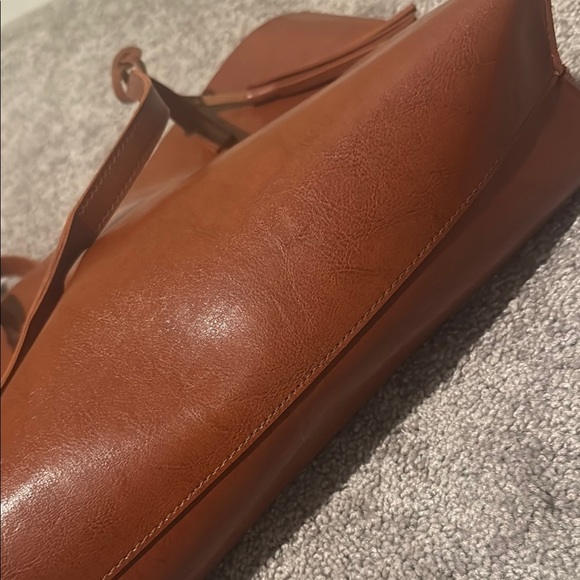 Brown Faux Leather Tote Bag - Picture 6 of 6
